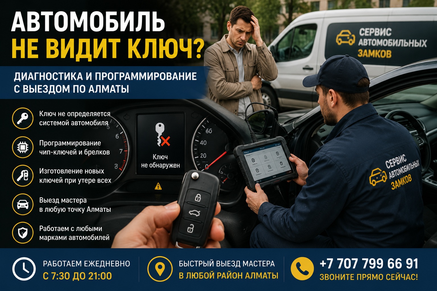 Автомобиль не видит ключ — причины и решение проблемы в Алматы